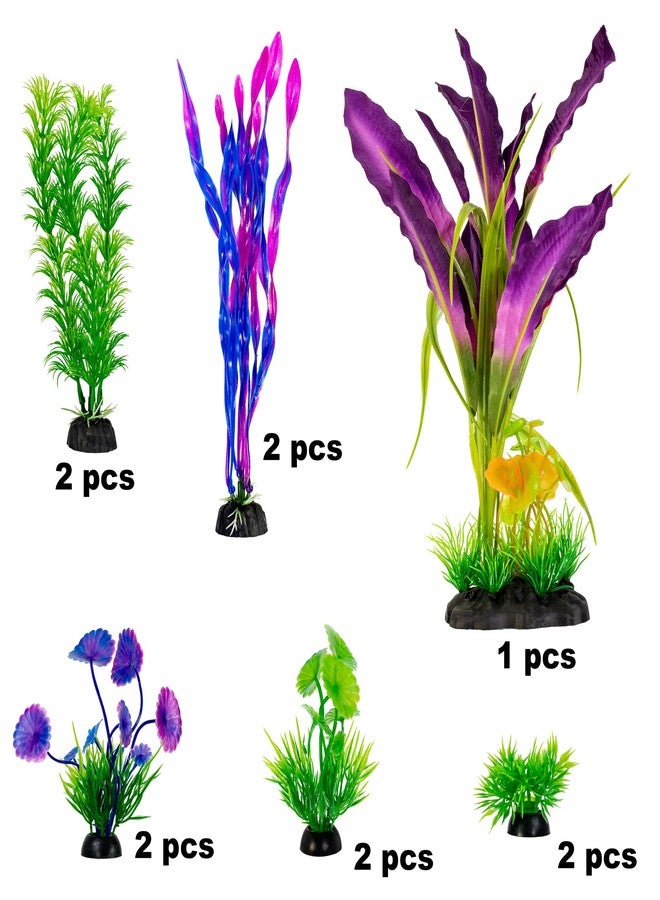 UNEAK Aquarium Plastic Plant Fish Tank XXL Decorations Medium/Large Resin Artificial Plants Flower Ornament Beta Goldfish Decoration Ornaments Freshwater & Saltwater Décor (Mix) - Image 3